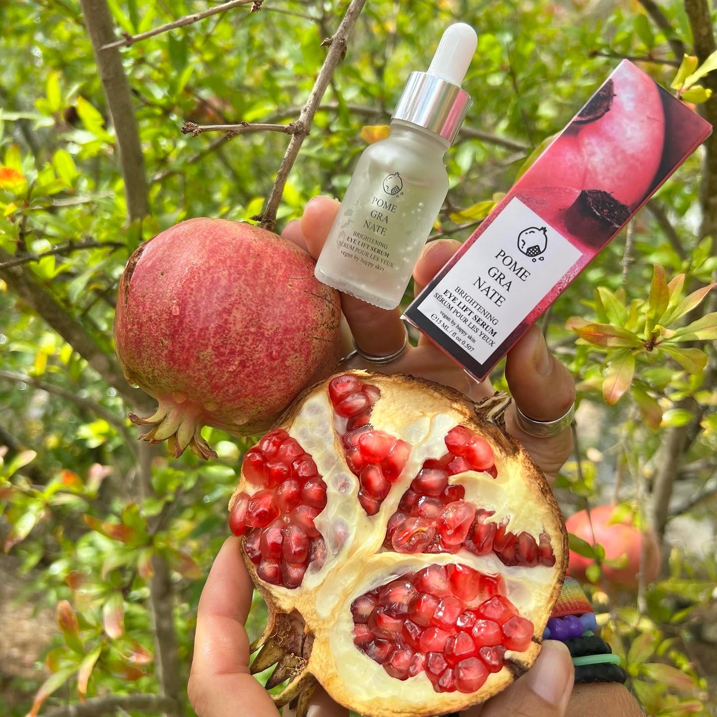 Rejuvenate Your Gaze: Exploring the Benefits of Vegan By Happy Skin's Pomegranate Brightening Eye Lift Serum
