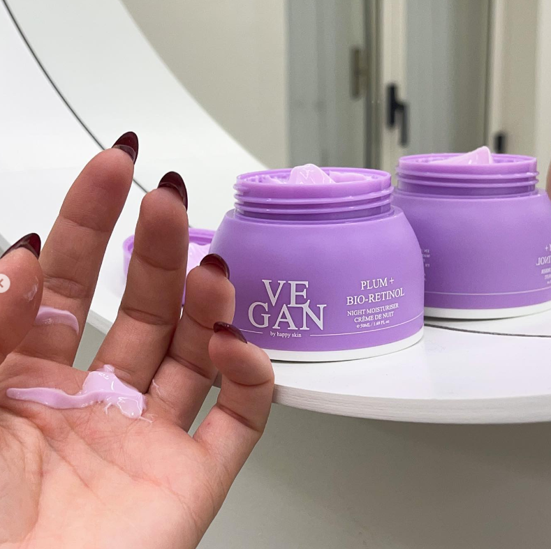 Skincare for Working Women: How Vegan By Happy Skin's PLUM + BIO-RETINOL Night Cream Keeps Your Glow Intact